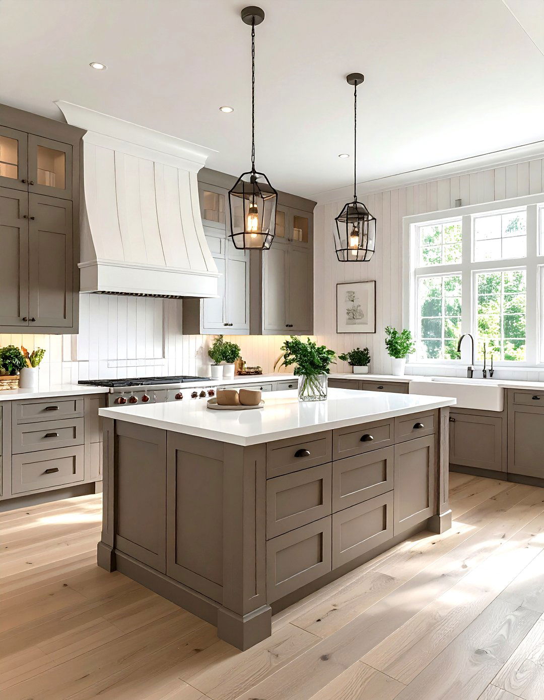 Taupe Kitchen Cabinets White Beadboard - 30 taupe and white kitchen ideas