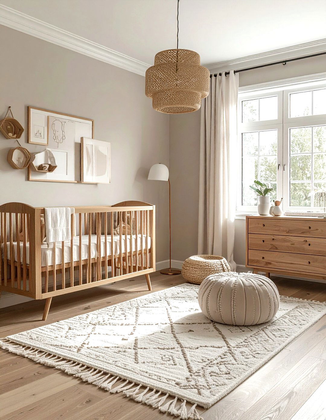 Taupe Scandi Nursery - 30 taupe decor ideas