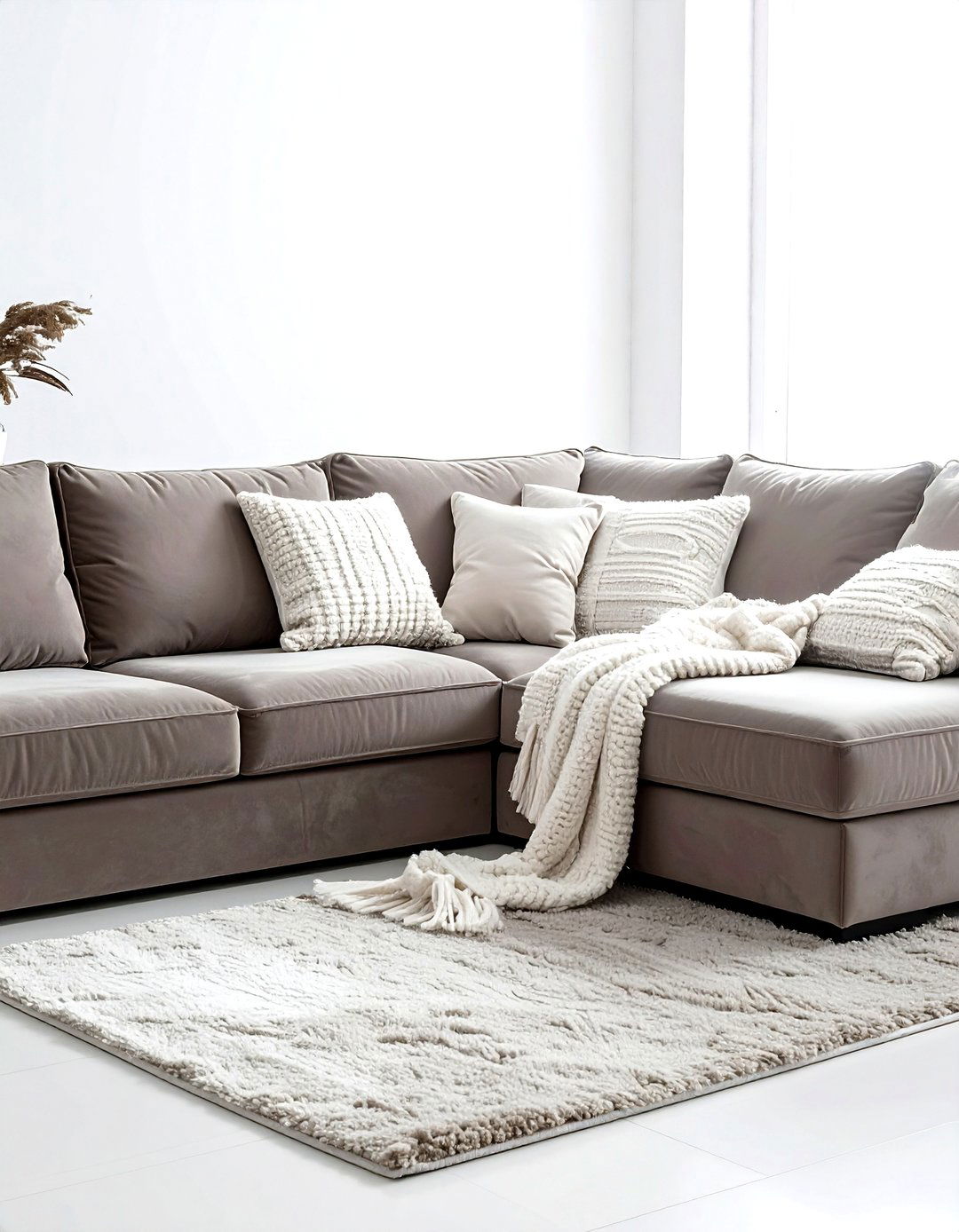 Taupe Sectional Sofa - 30 taupe and white living room ideas