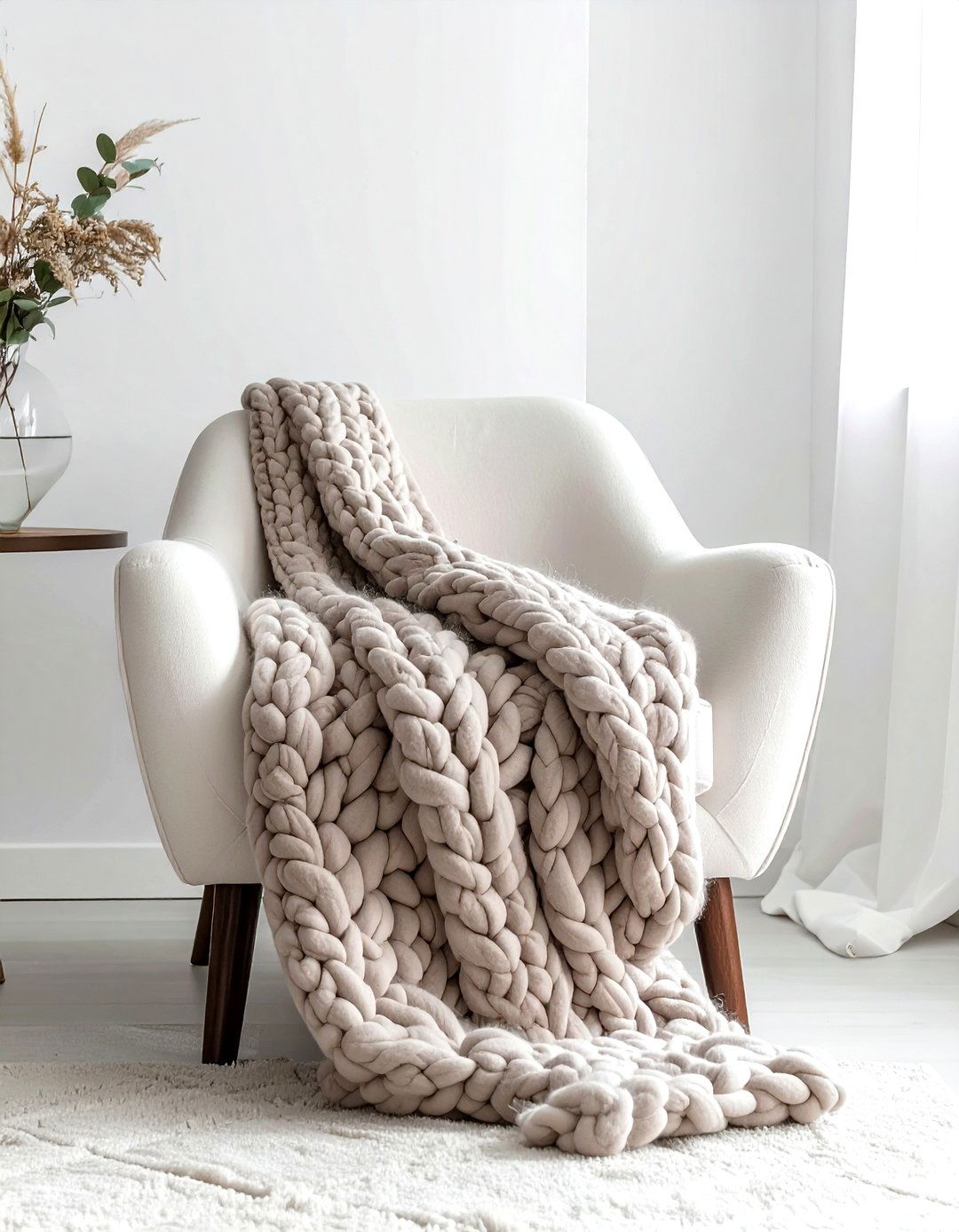 Taupe Throw Blanket - 30 taupe and white living room ideas