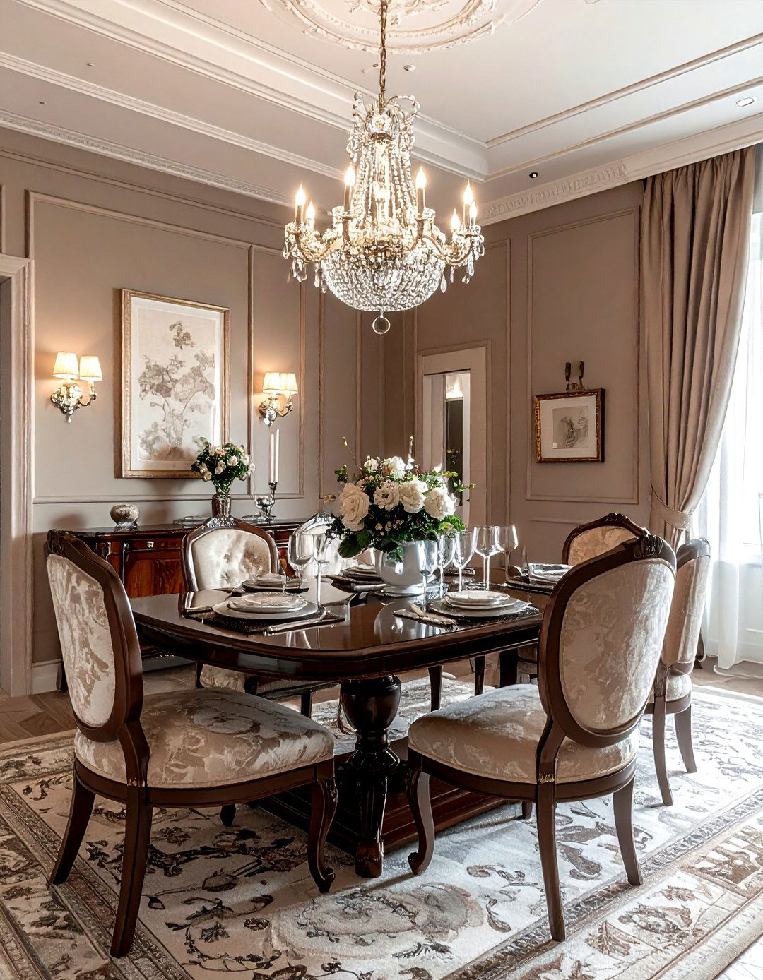 Taupe Traditional Dining Room - 30 taupe decor ideas