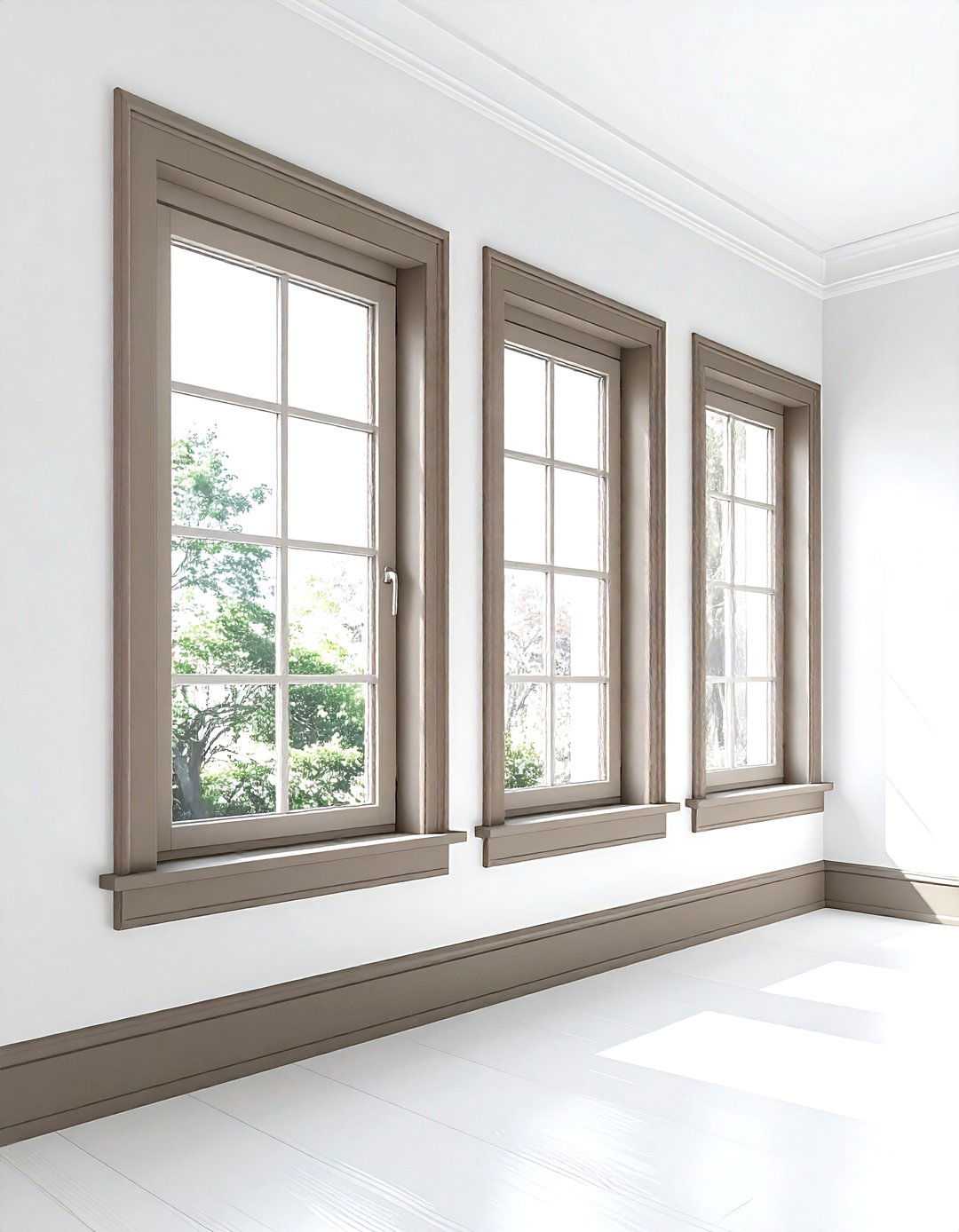 Taupe Window Trim - 30 taupe and white living room ideas