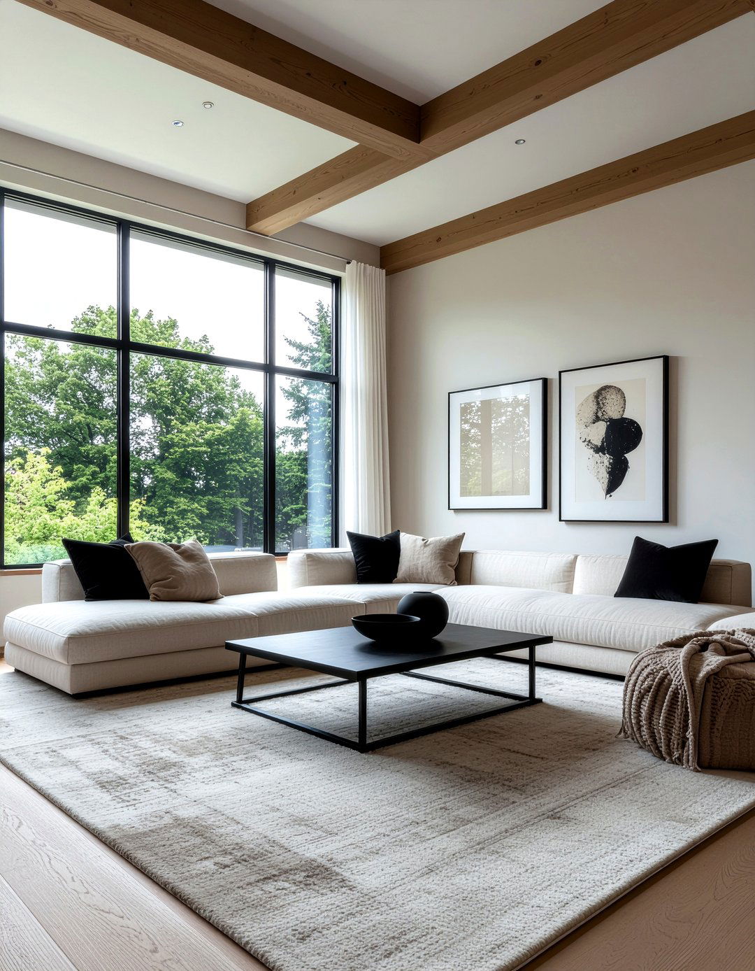 Taupe and black living room - 30 taupe living room ideas