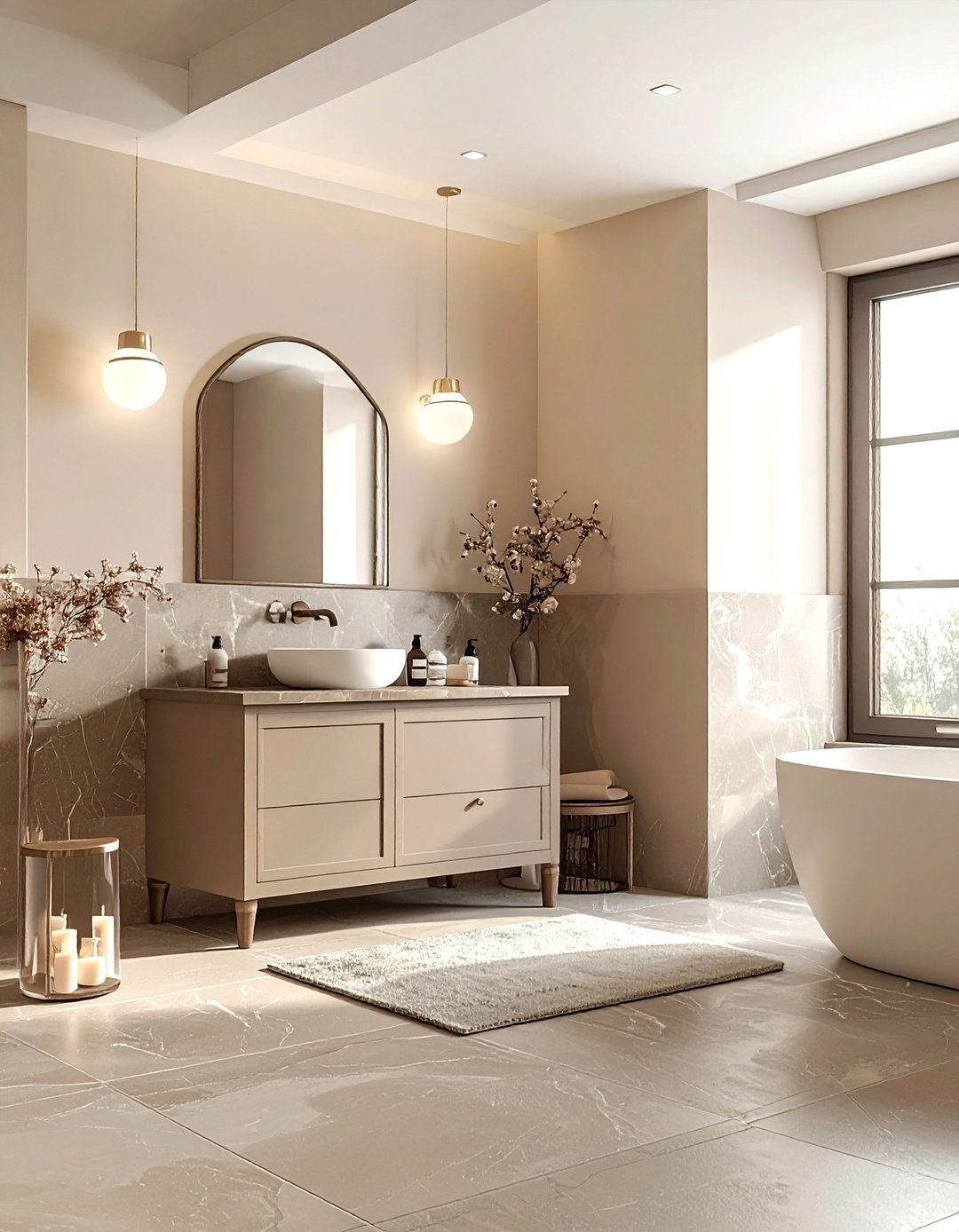 Taupe and cream bathroom - 30 taupe bathroom ideas