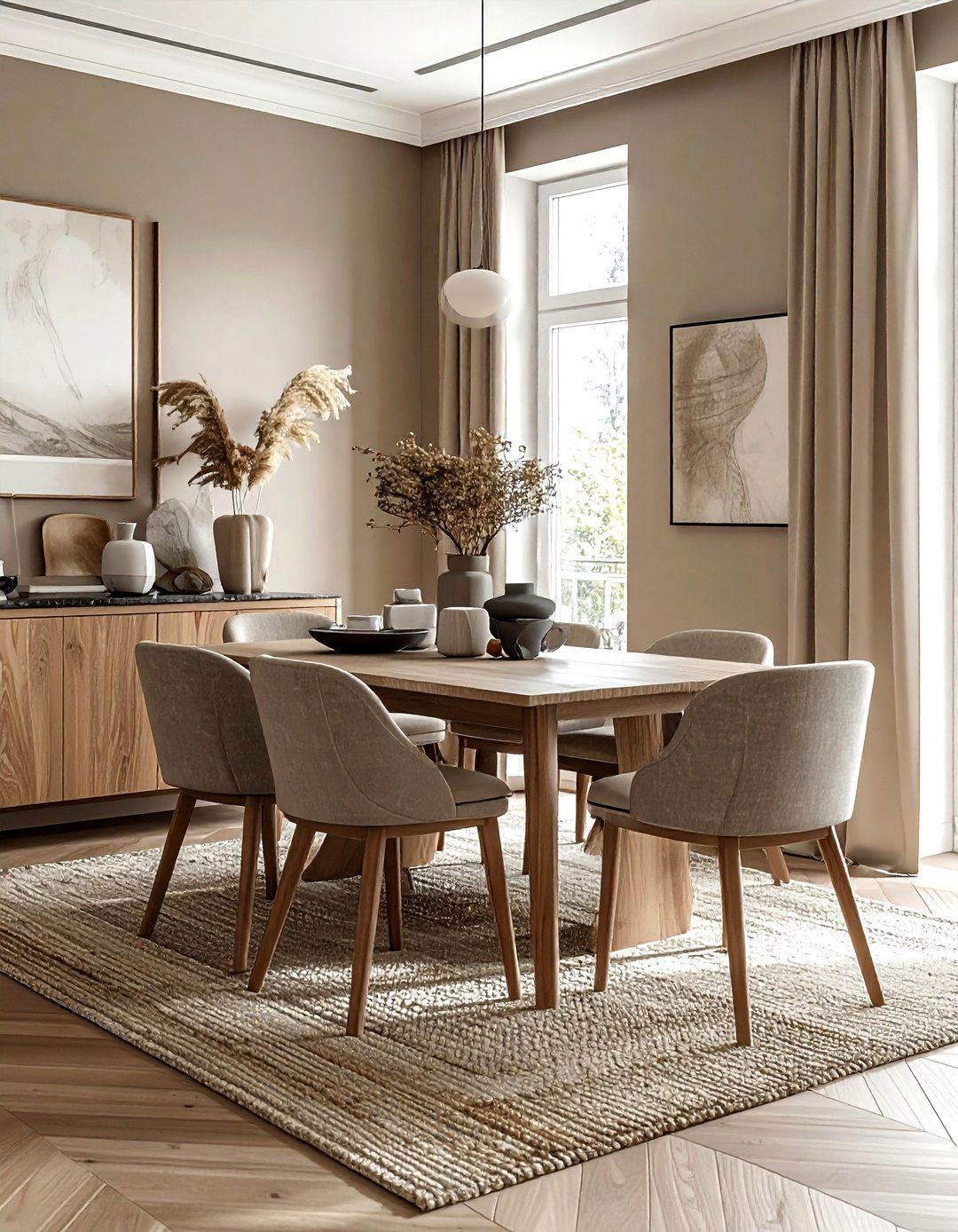Taupe and greige dining room - 30 taupe dining room color schemes