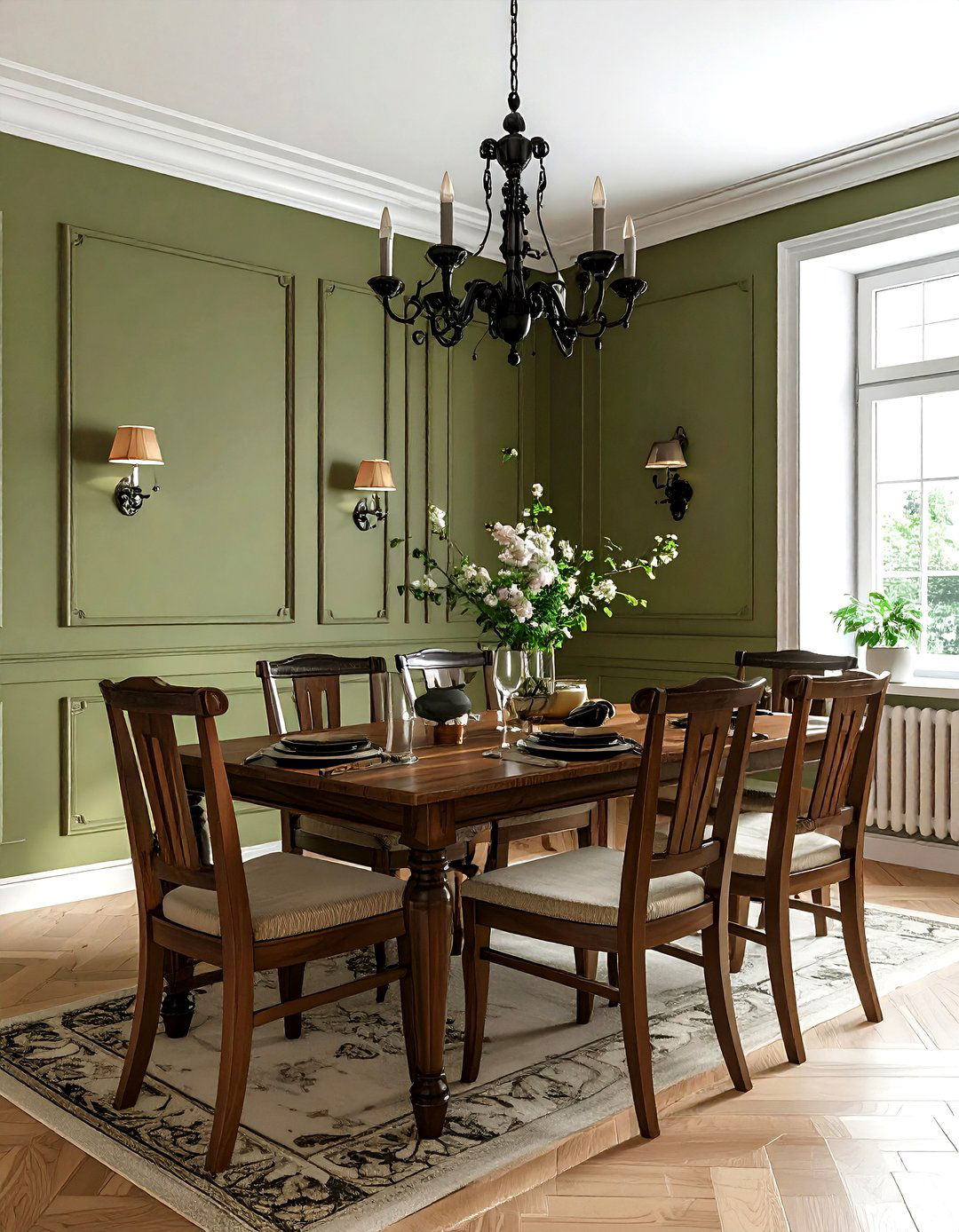 Taupe and olive green dining room - 30 taupe dining room color schemes