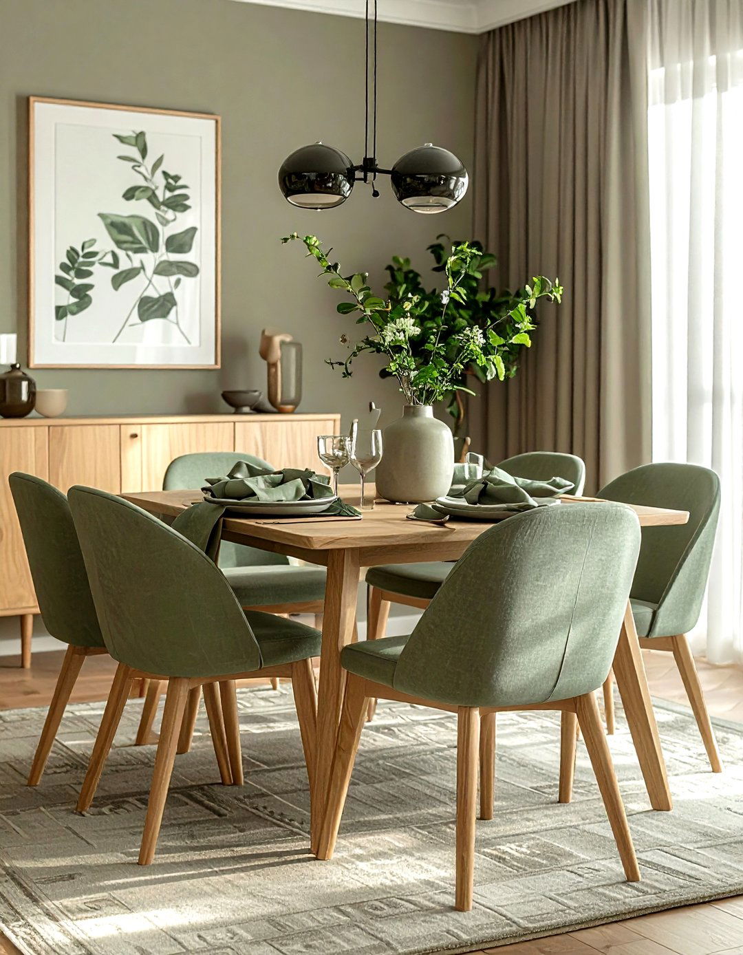 Taupe and sage green dining room - 30 taupe dining room color schemes