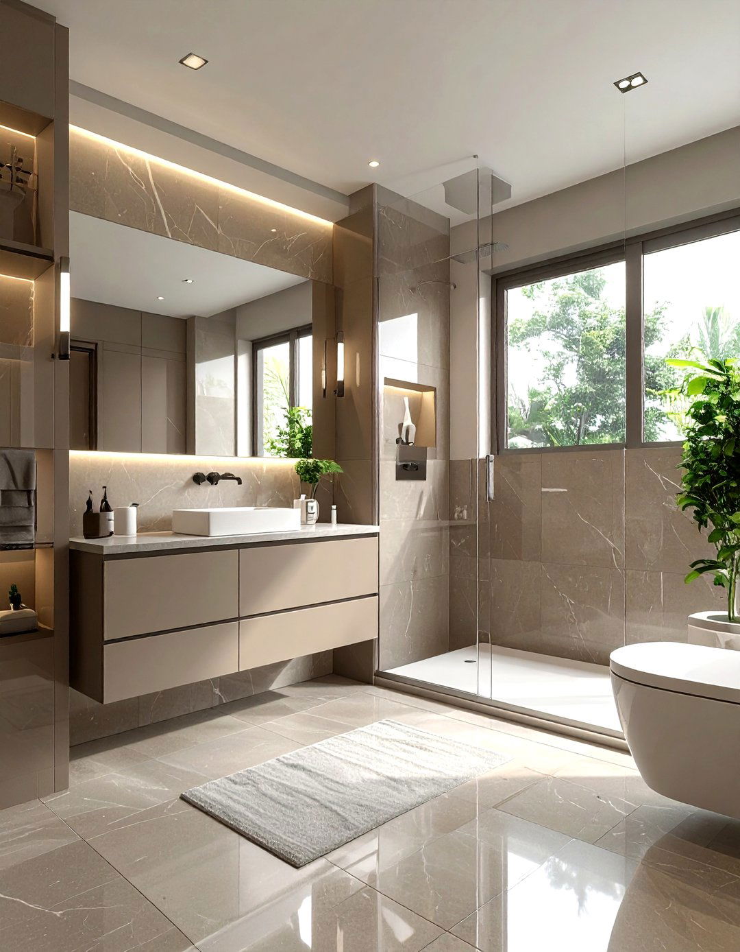 Taupe contemporary bathroom - 30 taupe bathroom ideas