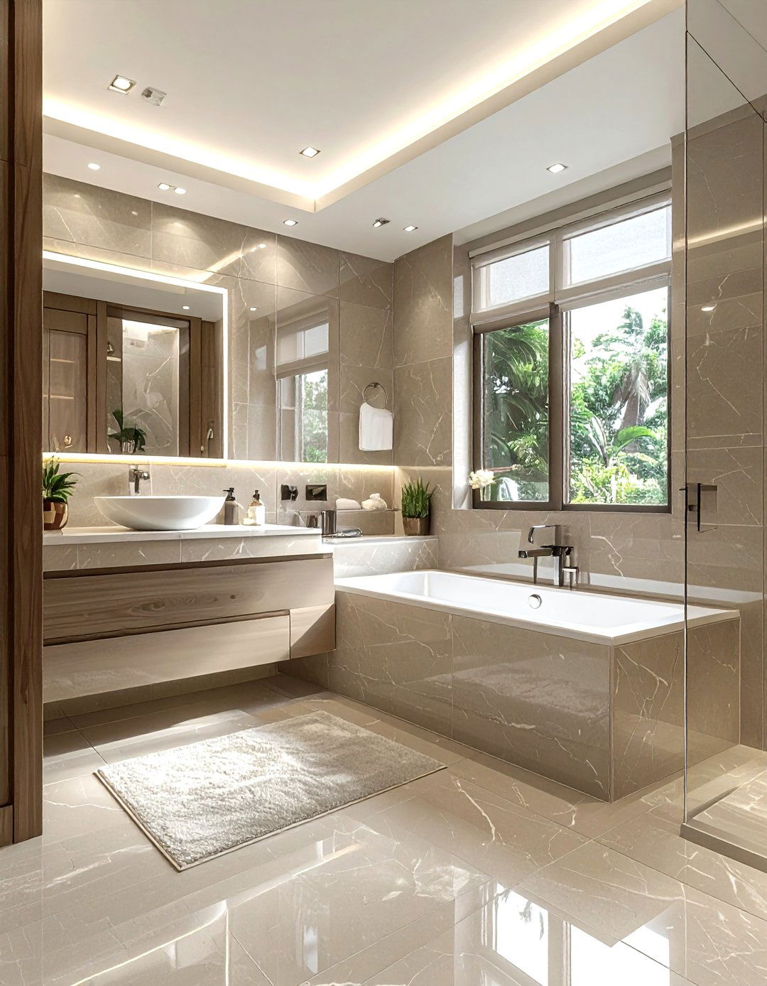 Taupe glass tile bathroom - 30 taupe bathroom ideas