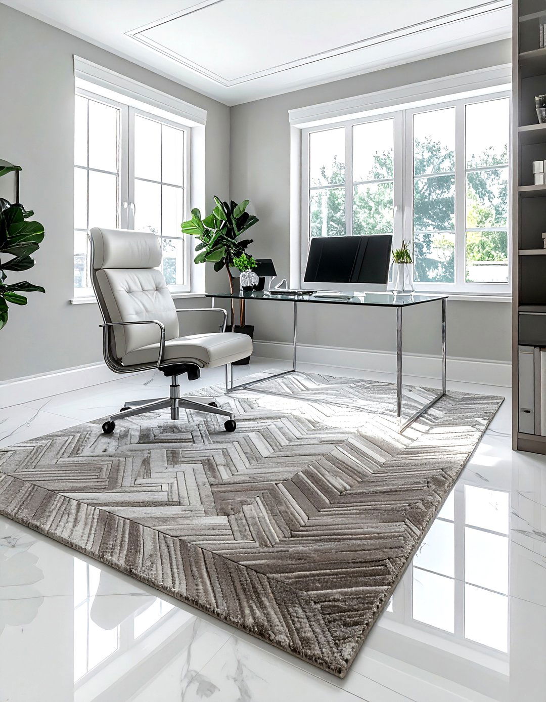 Taupe herringbone rug - 30 neutral rug ideas