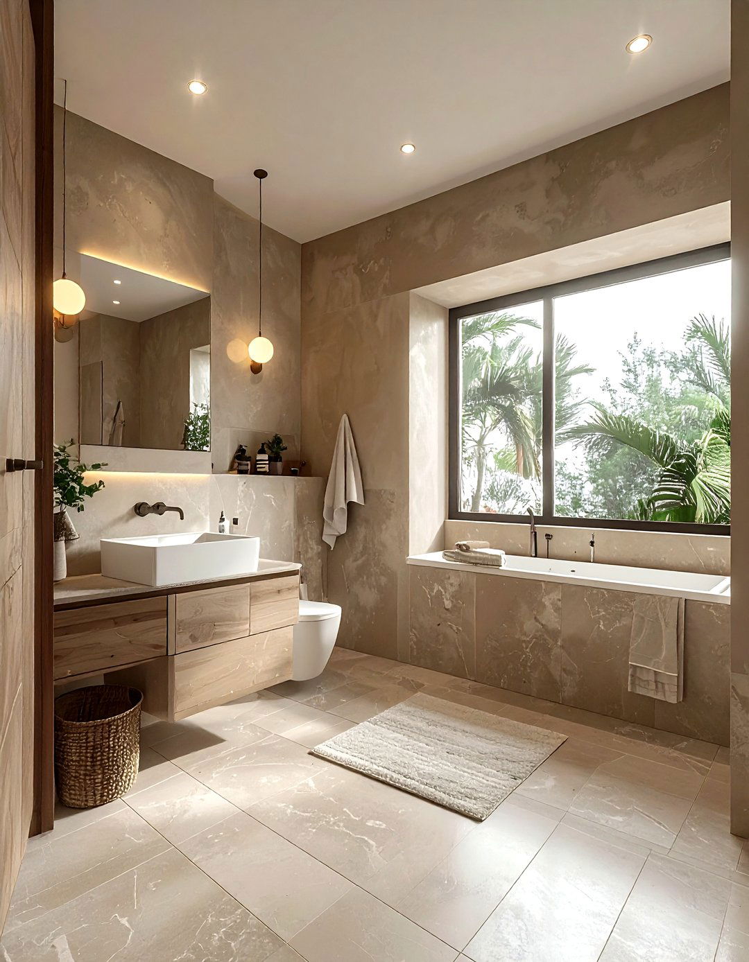 Taupe limestone bathroom - 30 taupe bathroom ideas