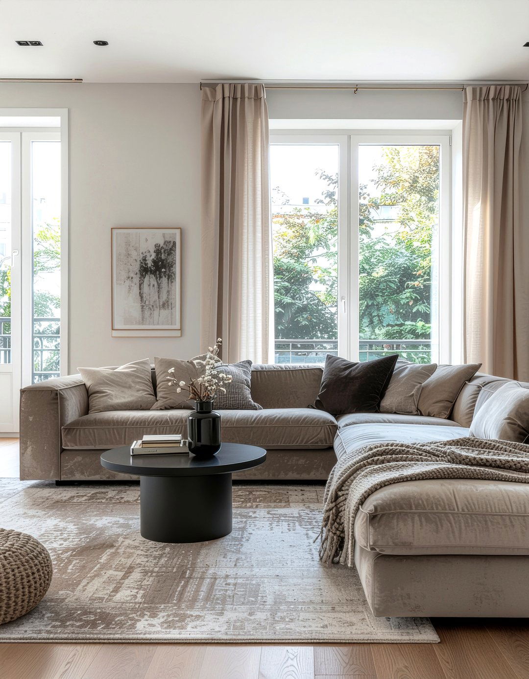 Taupe living room - 30 warm toned living room ideas