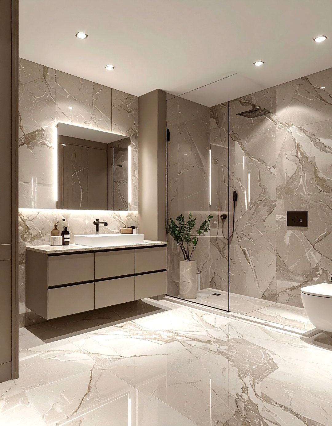 Taupe marble bathroom - 30 taupe bathroom ideas