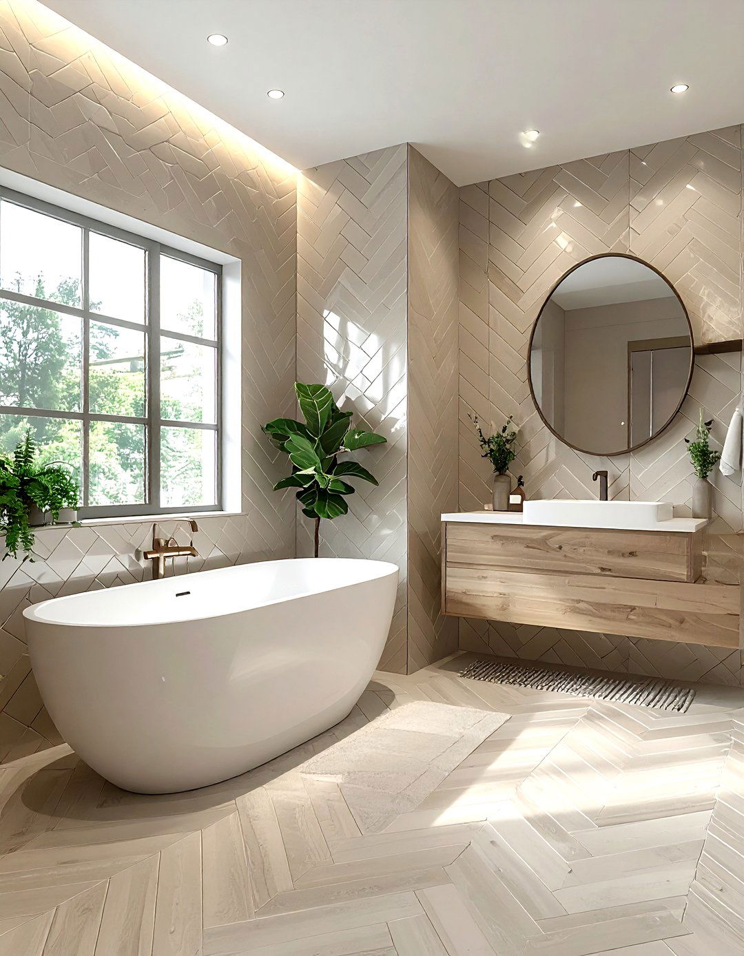 Taupe subway tile bathroom - 30 taupe bathroom ideas