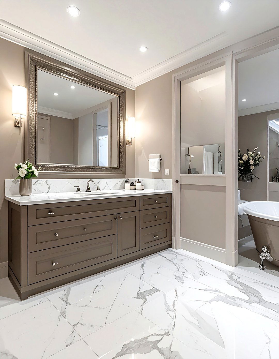 Taupe vanity bathroom - 30 taupe bathroom ideas