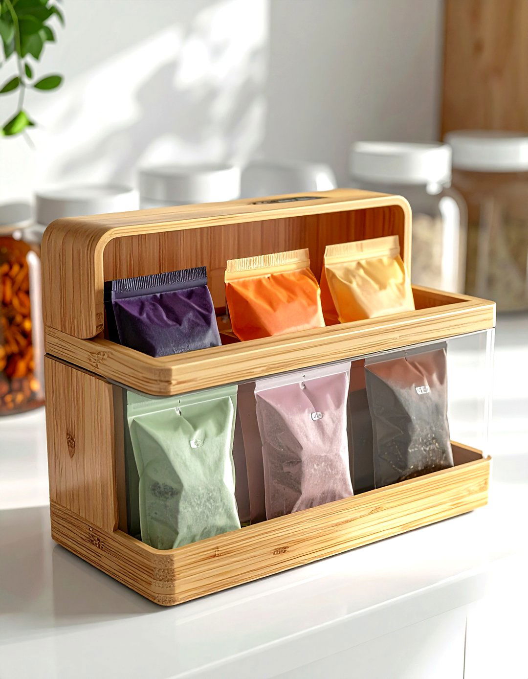 Tea Bag Organizer Box - 30 kitchen closet organization