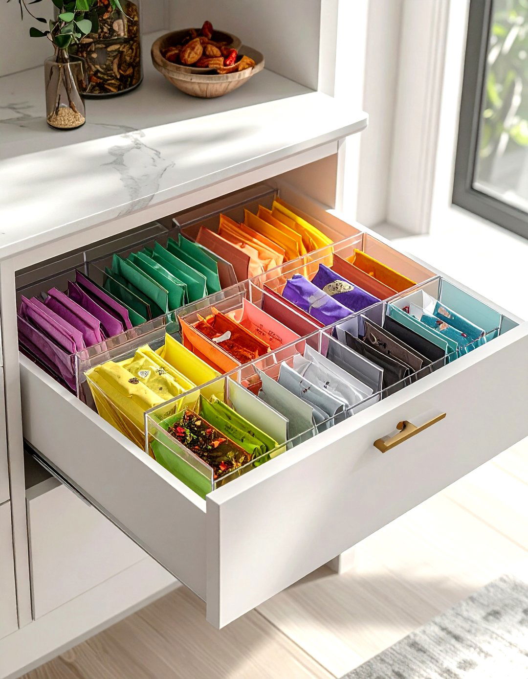 Tea Bag Storage Drawer - 30 kitchen drawer organization ideas