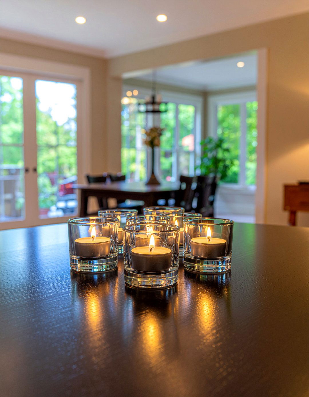 Tea Light Cluster - 30 minimalist centerpiece dining ideas