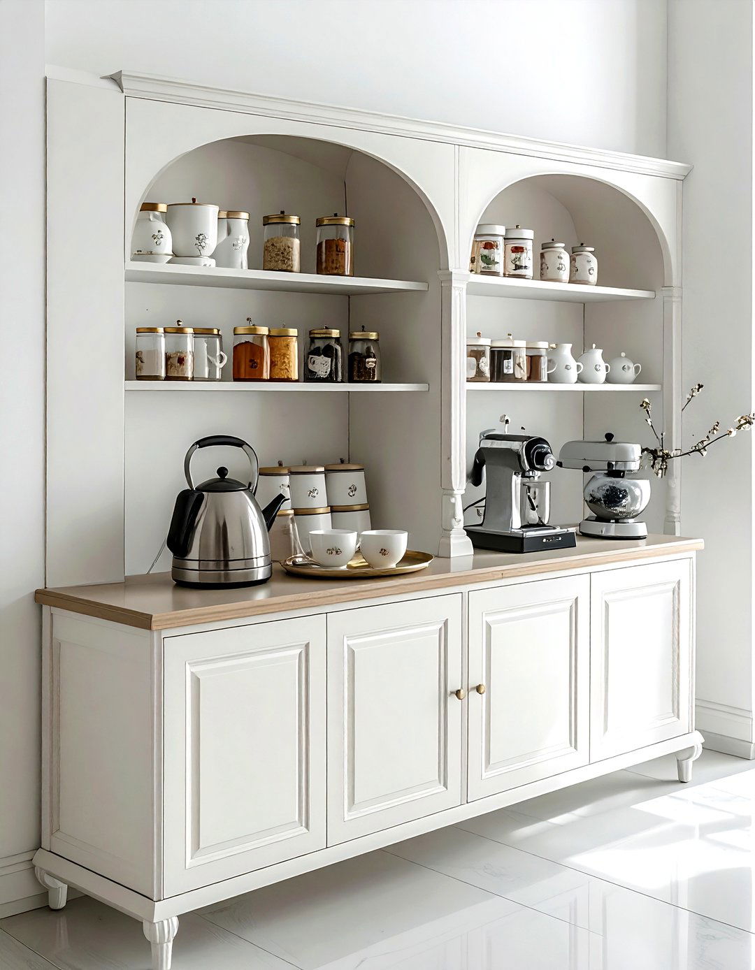 Tea Station Cabinet - 30 kitchen zone ideas