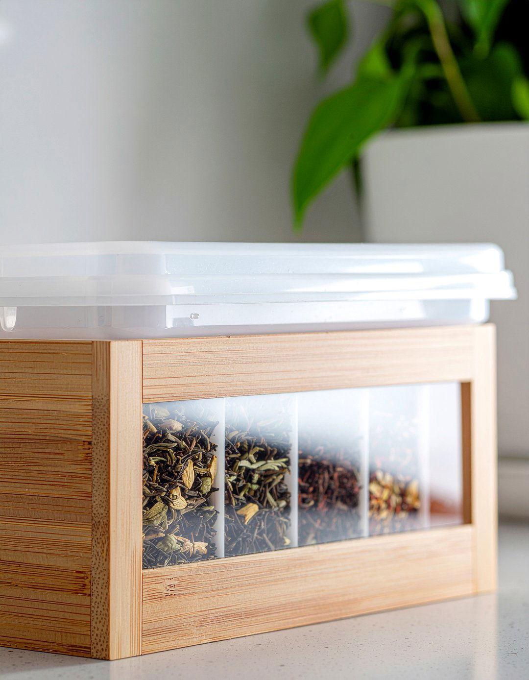 Tea Storage Box - 30 kitchen cabinet organization ideas