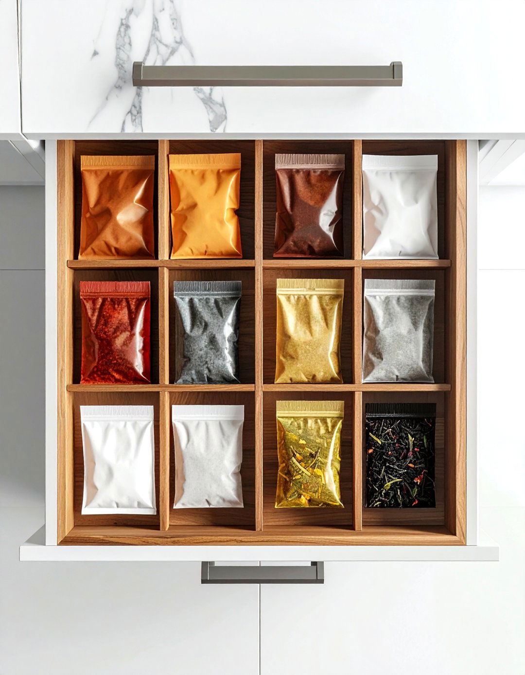 Tea station drawer - 30 beverage station kitchen ideas