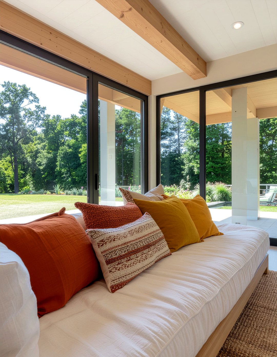 Teak Daybed - 30 living room teak furniture ideas