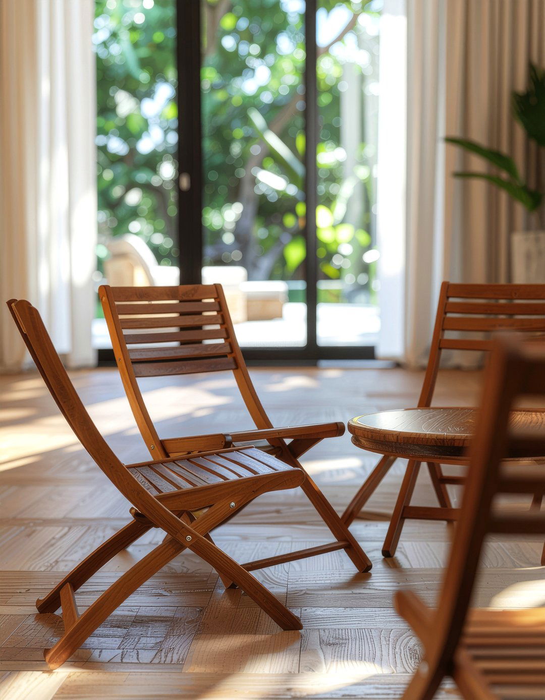 Teak Folding Chair - 30 living room teak furniture ideas