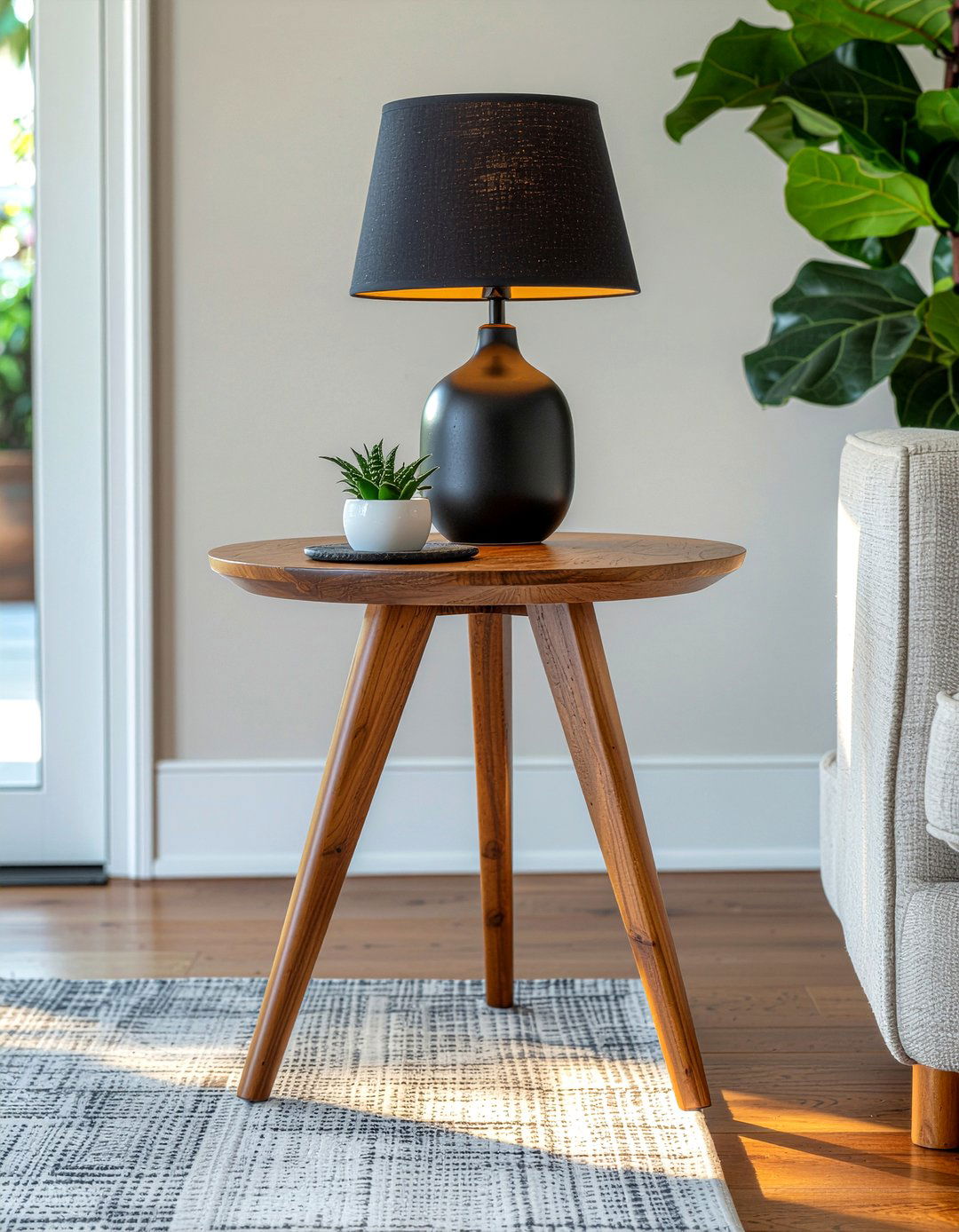 Teak Side Table - 30 living room teak furniture ideas