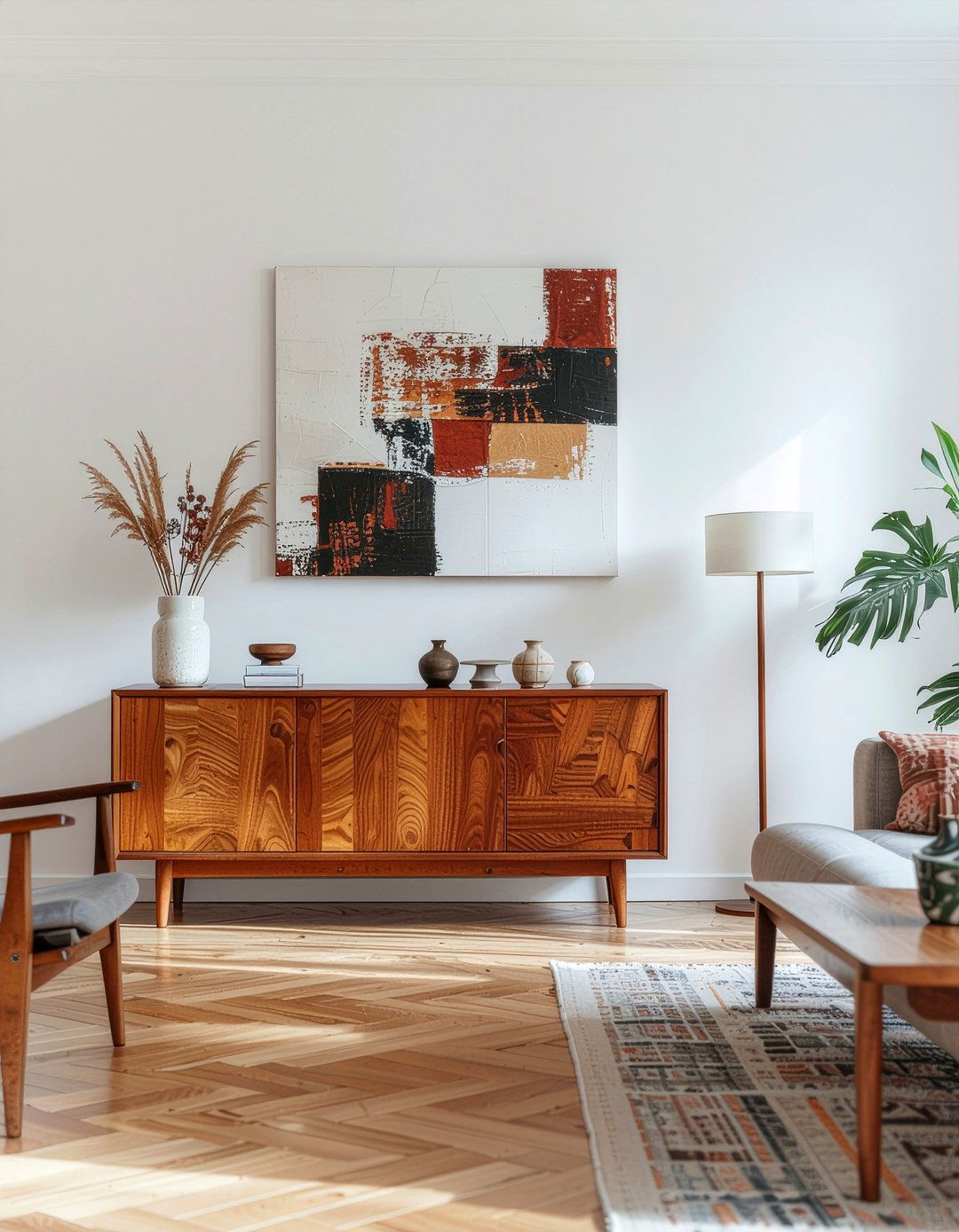 Teak Sideboard - 30 retro living room ideas