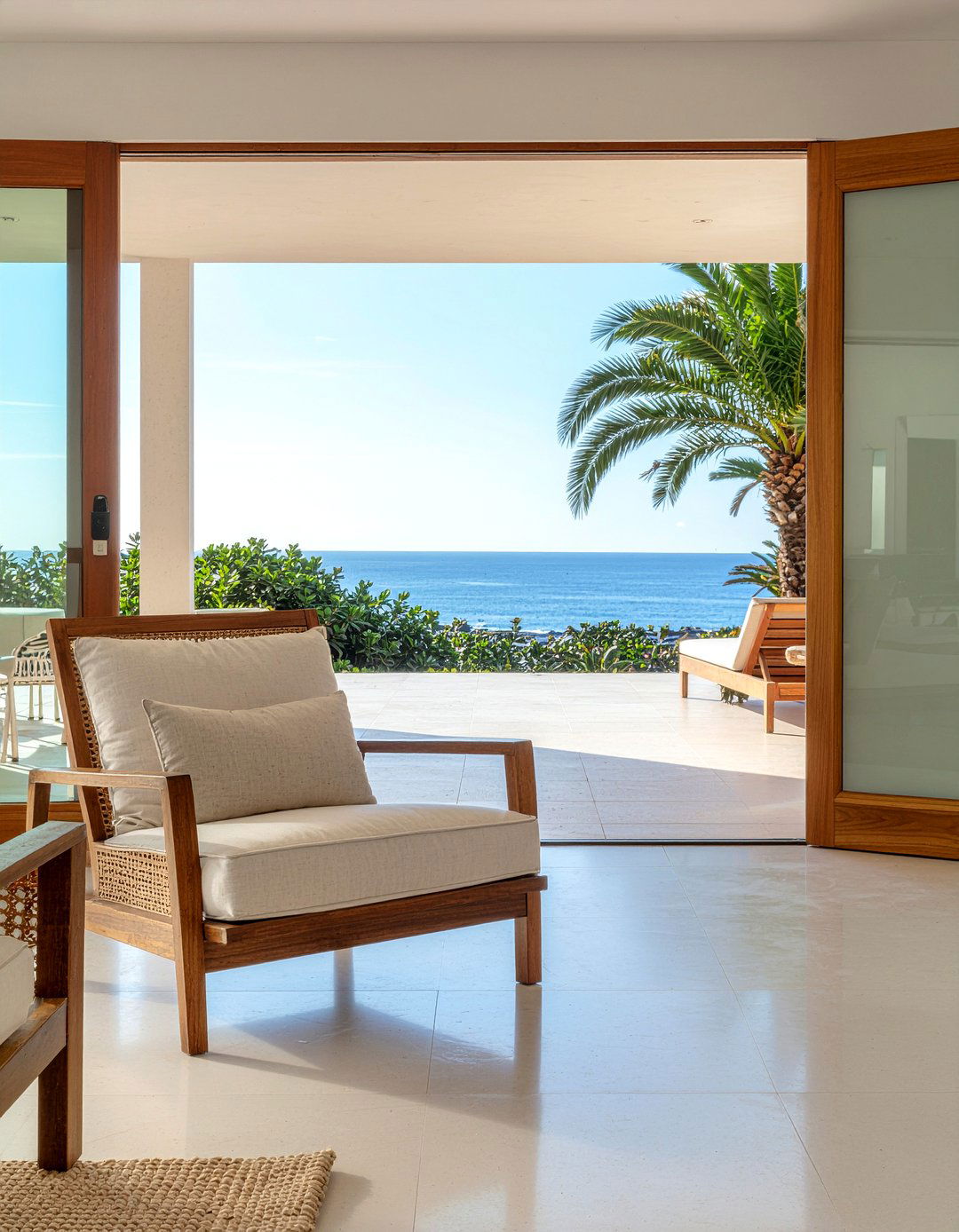 Teak Wood Armchair - 30 living room Mediterranean furniture ideas