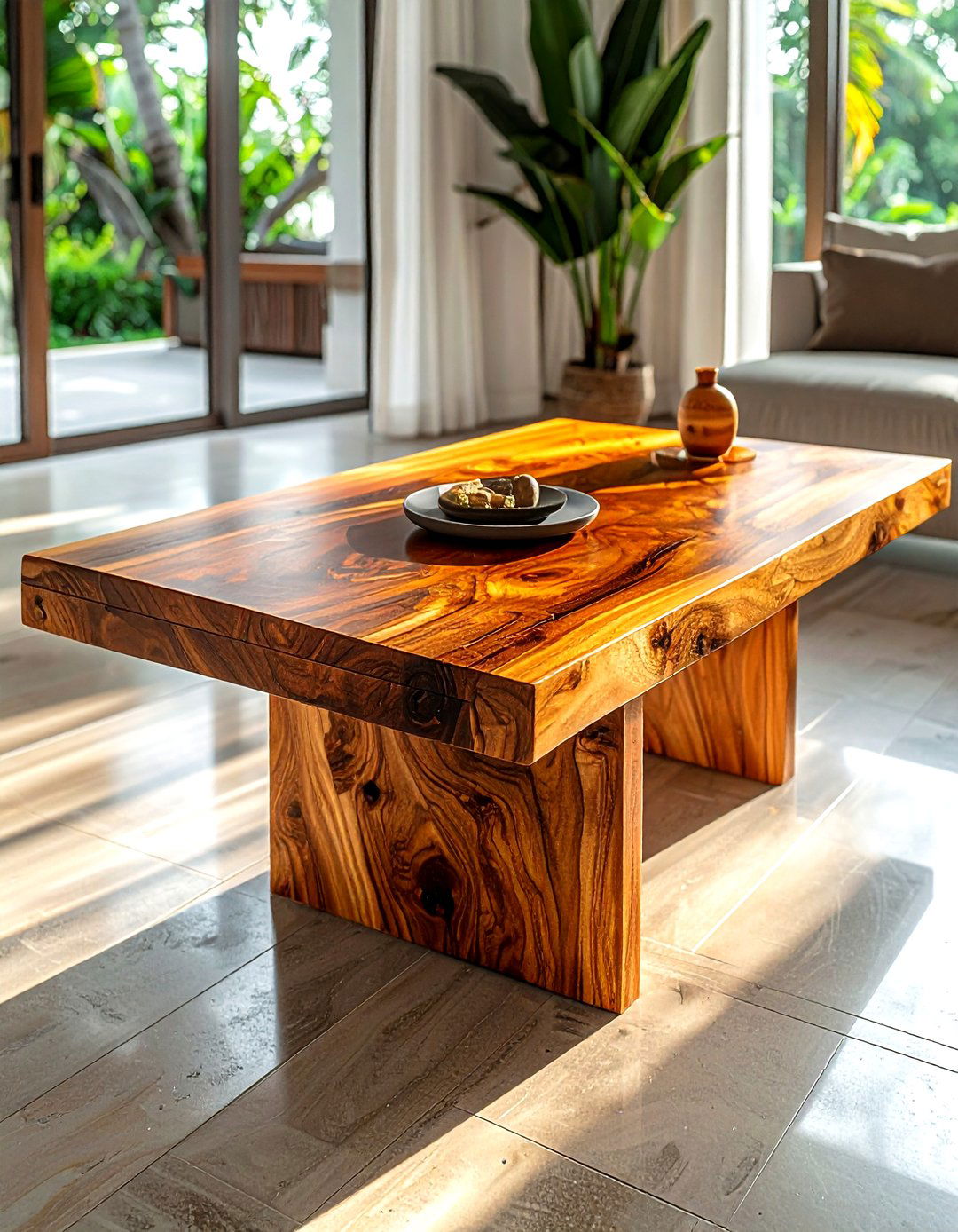 Teak Wood Coffee Table - 30 living room wood coffee tables