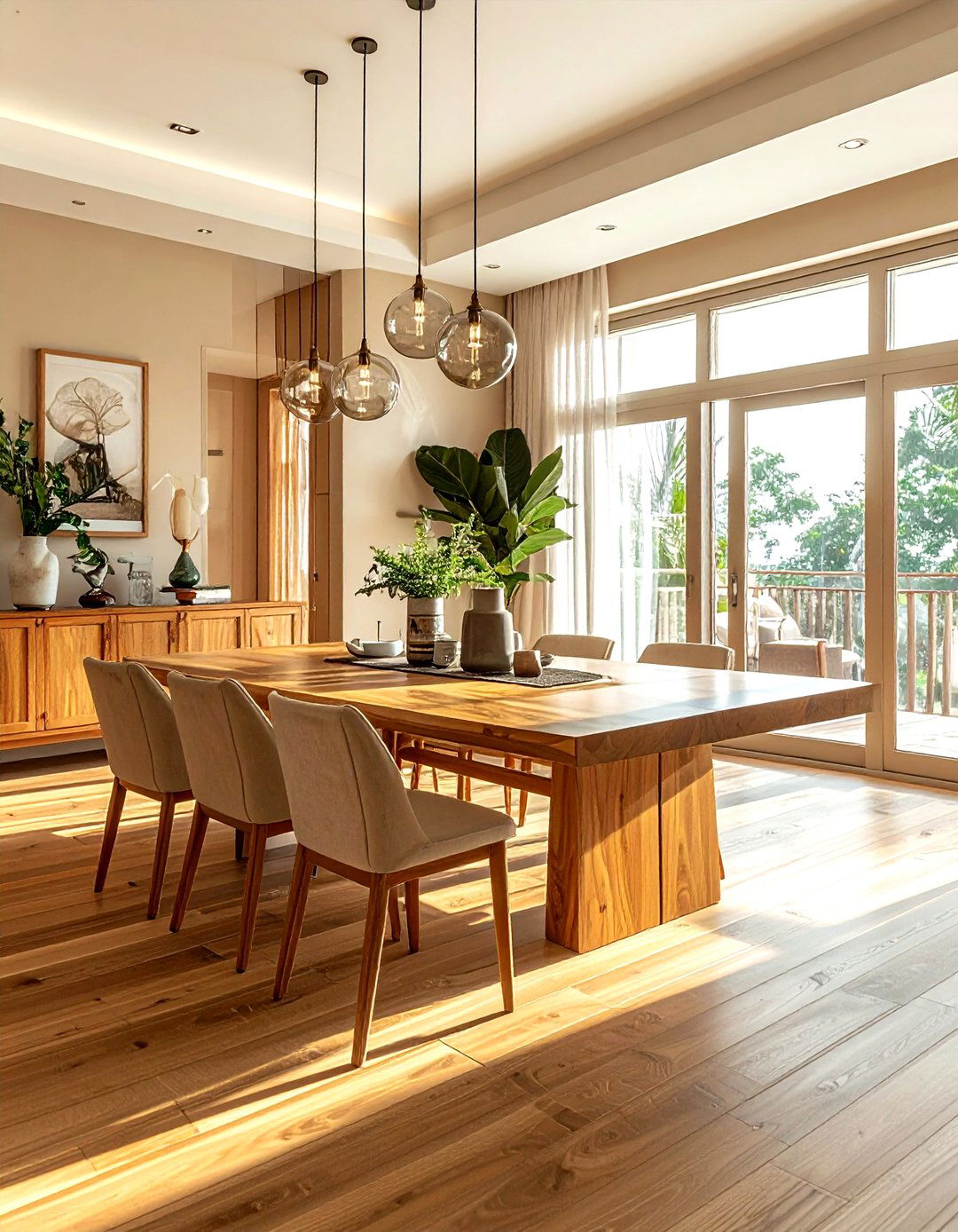 Teak Wood Dining - 30 Asian dining room ideas