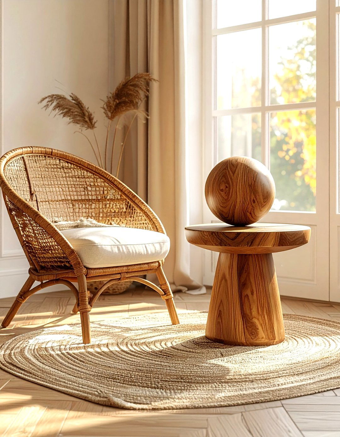 Teak Wood Sphere - 30 orb decor ideas