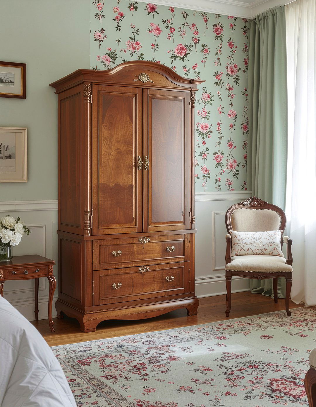 Teak armoire - 30 bedroom teak furniture ideas