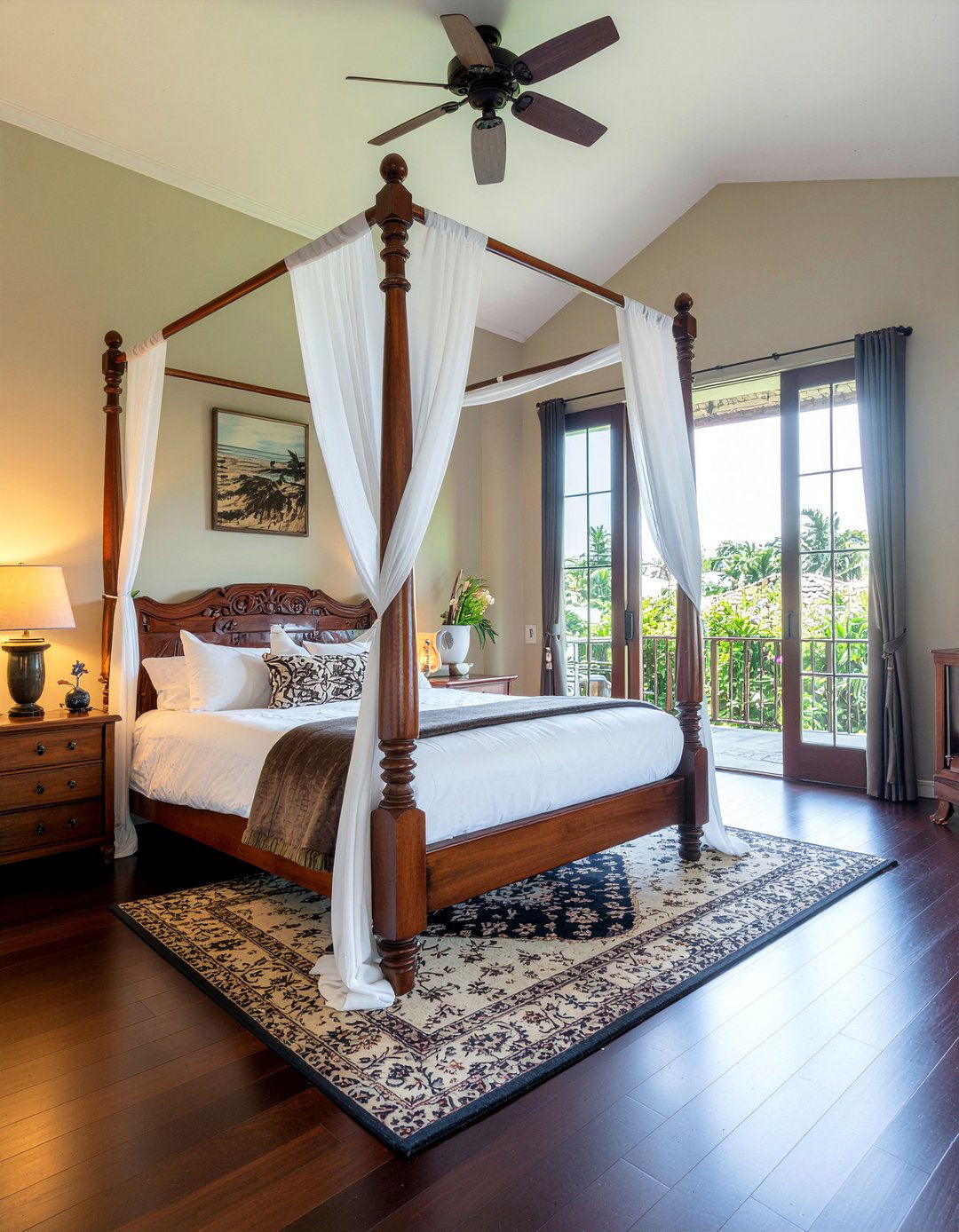 Teak canopy bed - 30 bedroom teak furniture ideas