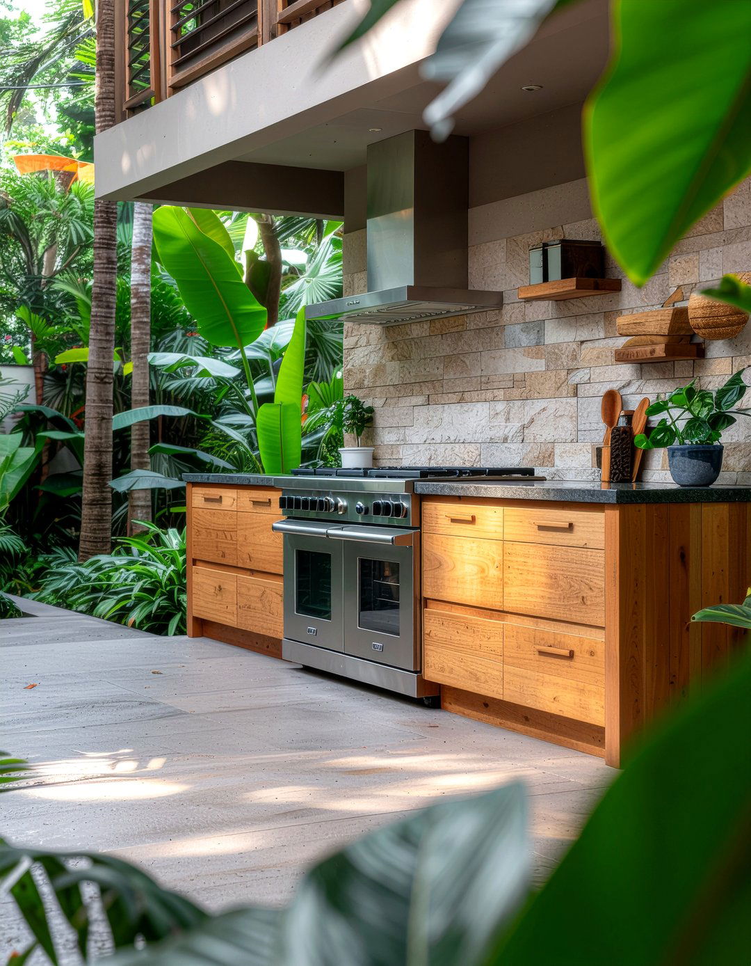 Teak outdoor kitchen cabinets - 30 outdoor kitchen cabinet ideas
