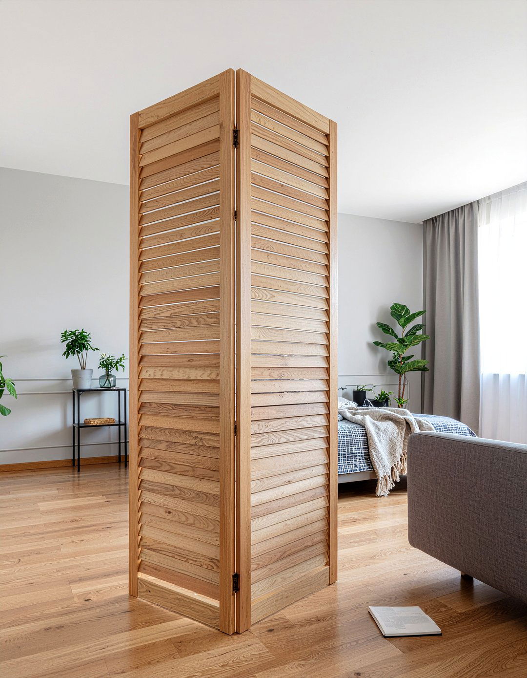 Teak room divider - 30 bedroom teak furniture ideas