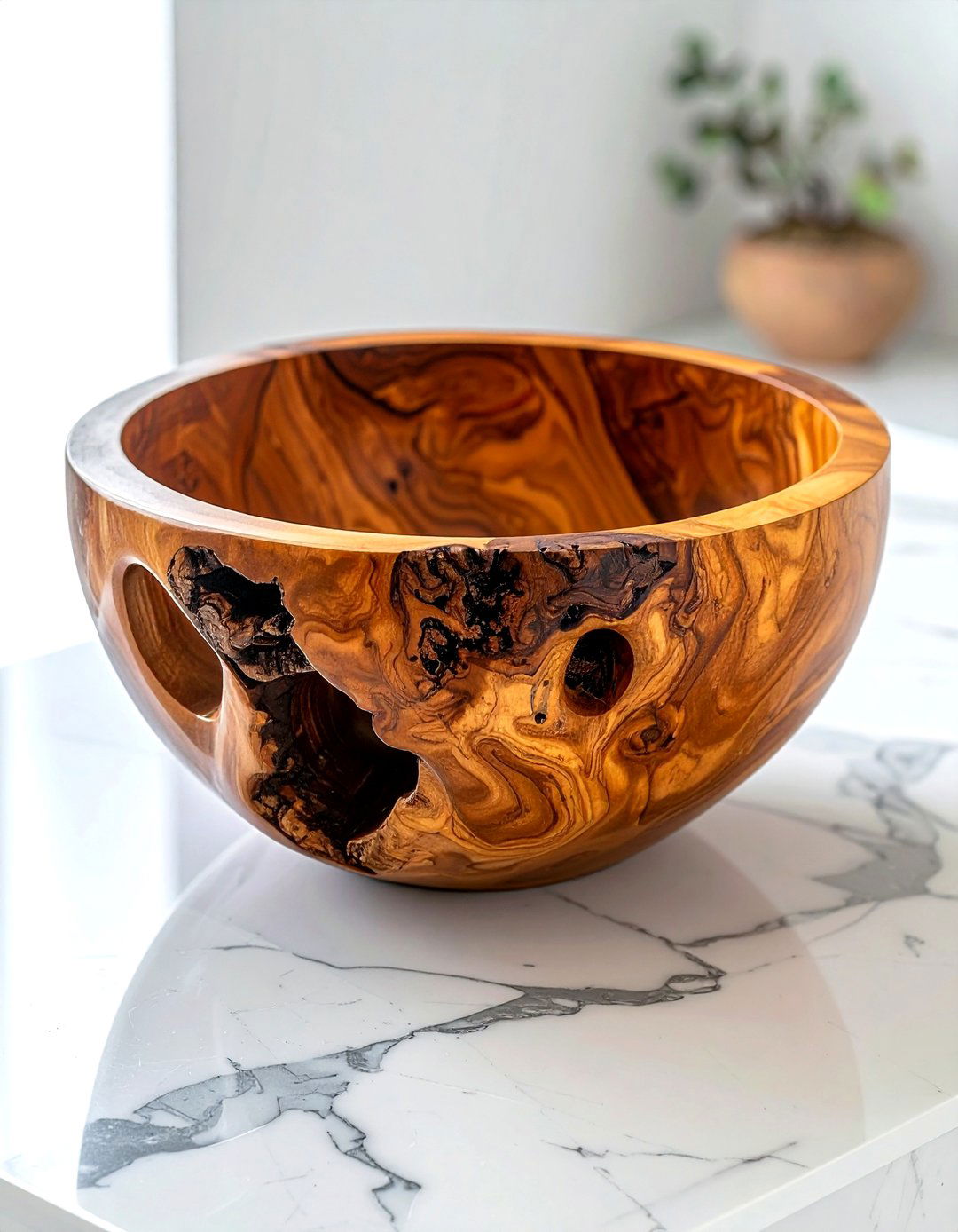 Teak root bowl - 30 console bowl ideas
