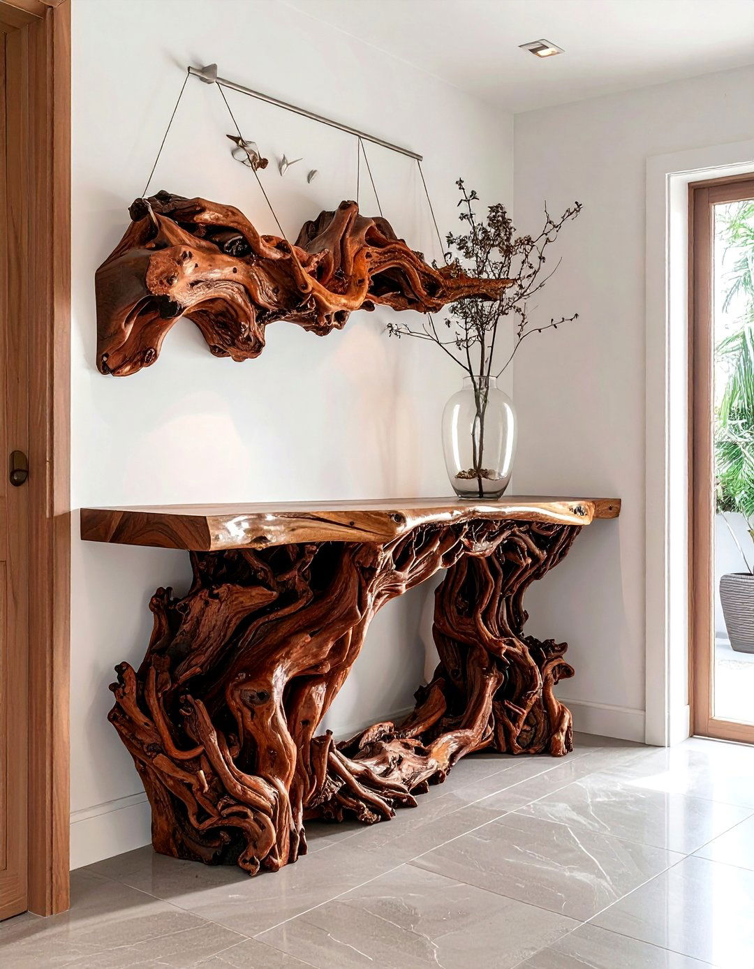 Teak root furniture - 30 wood decor ideas
