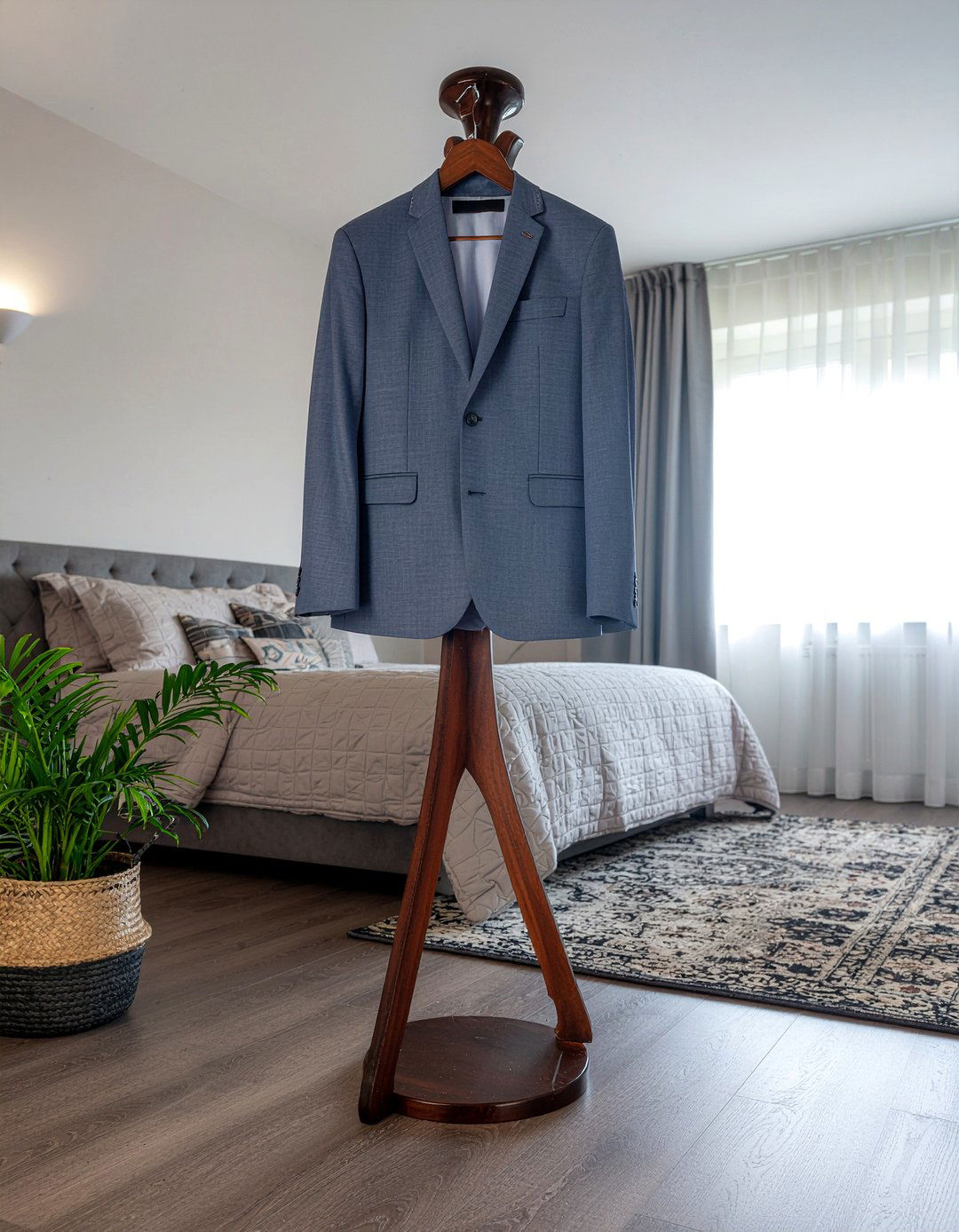 Teak valet stand - 30 bedroom teak furniture ideas