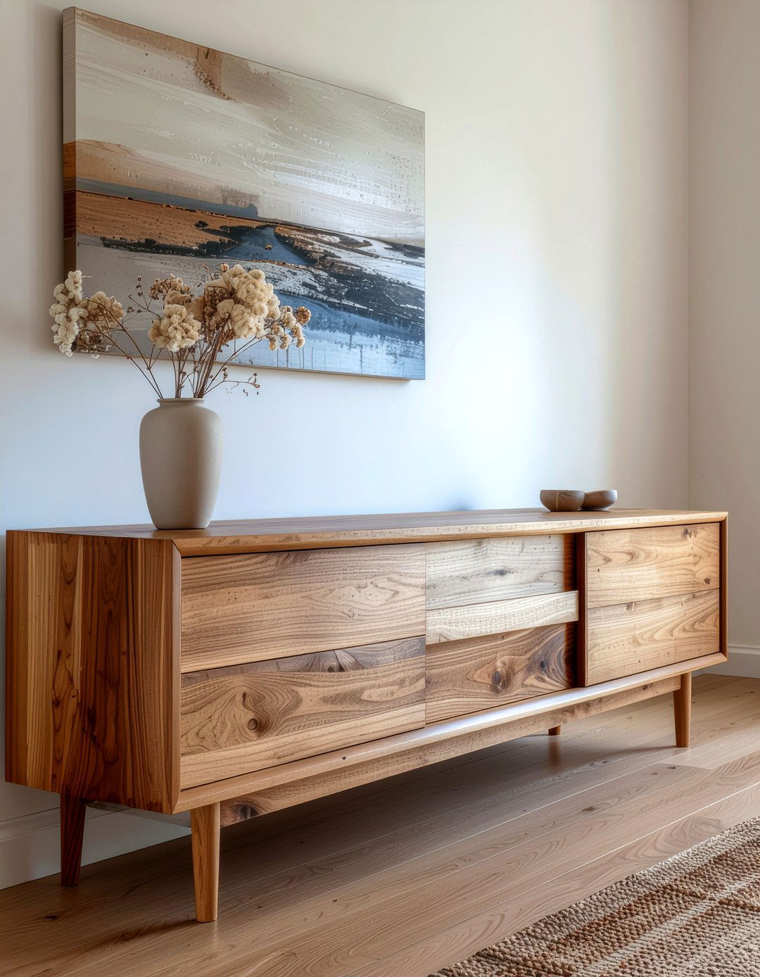 Teak wood sideboard - 30 living room Asian furniture ideas