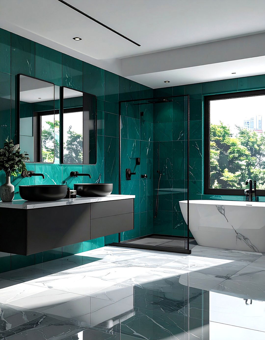 Teal And Black Bathroom - 30 teal bathroom ideas