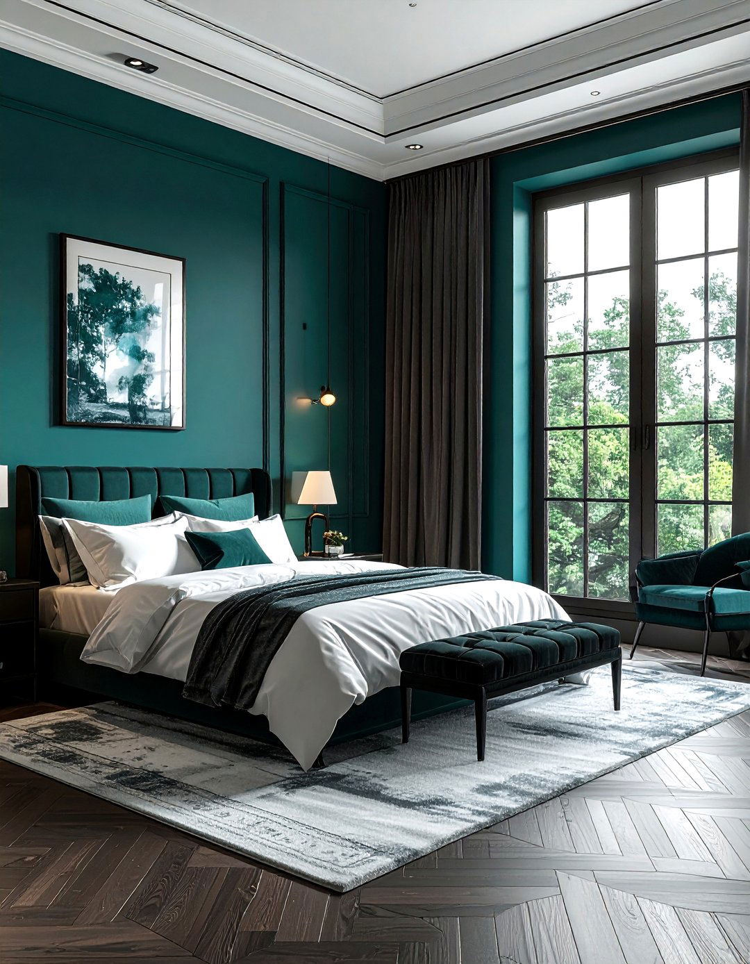 Teal And Black Bedroom - 30 teal bedroom ideas