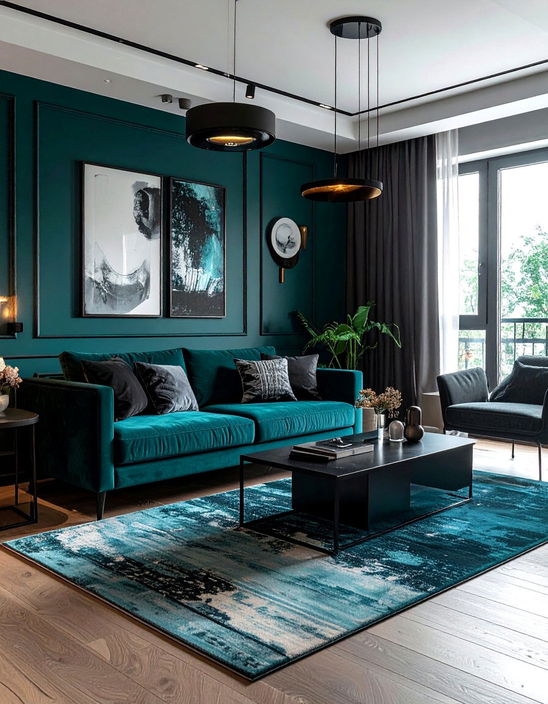 Teal And Black Living Room - 30 contemporary teal living room ideas