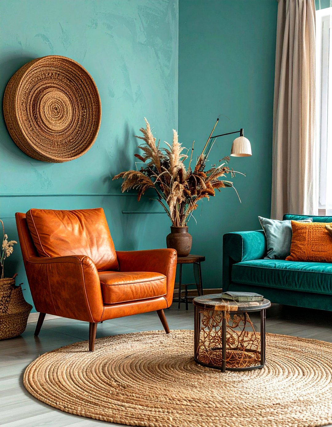Teal And Burnt Orange Living Room - 30 contemporary teal living room ideas