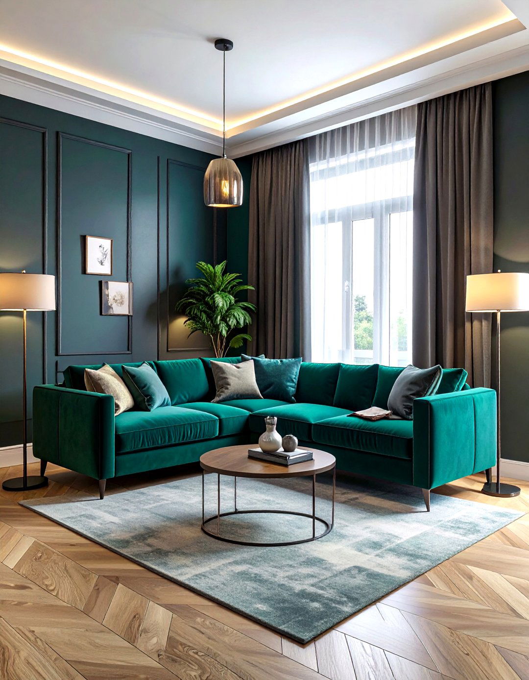 Teal And Charcoal - 30 modern teal living room ideas