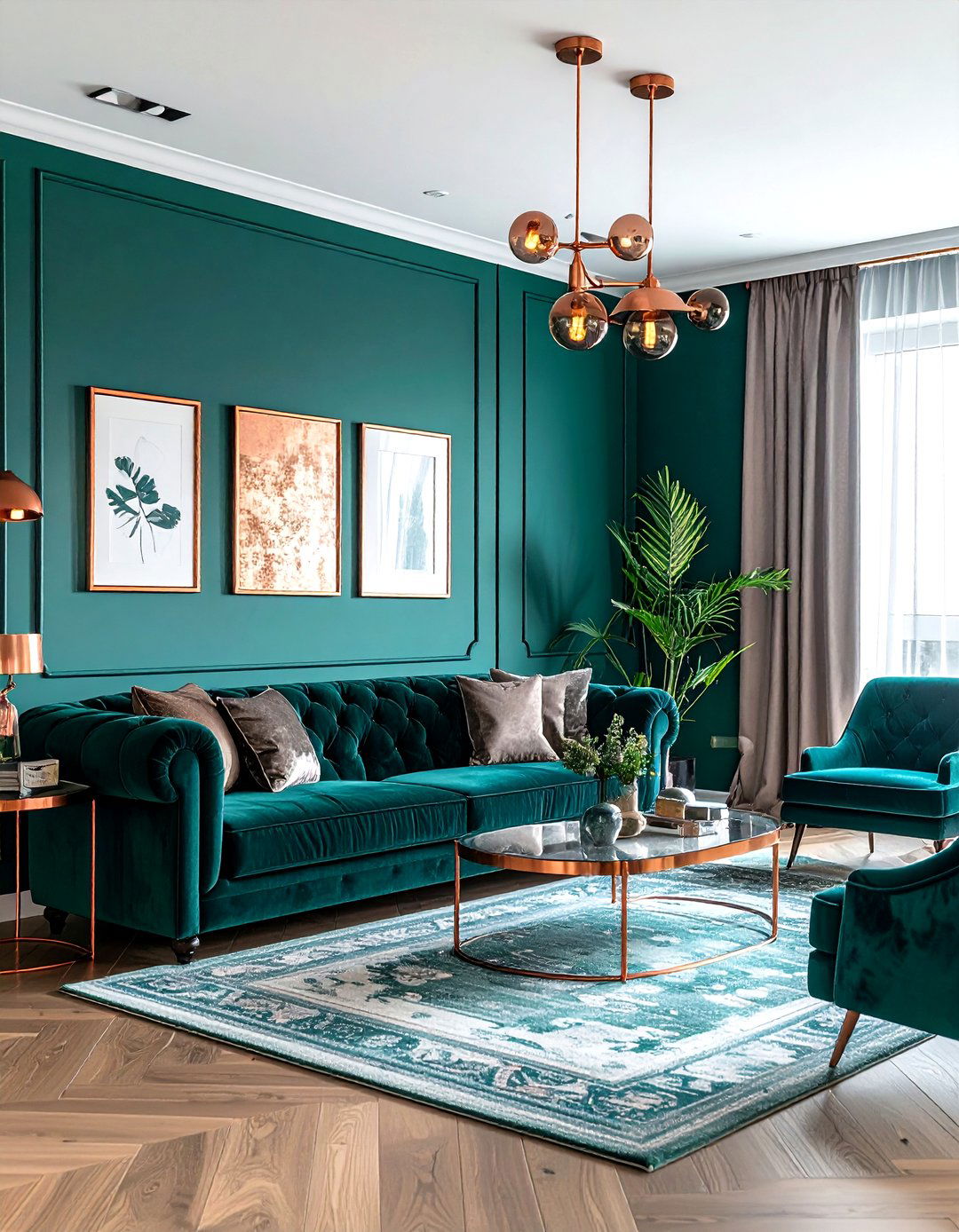 Teal And Copper Accent - 30 cool teal living room ideas