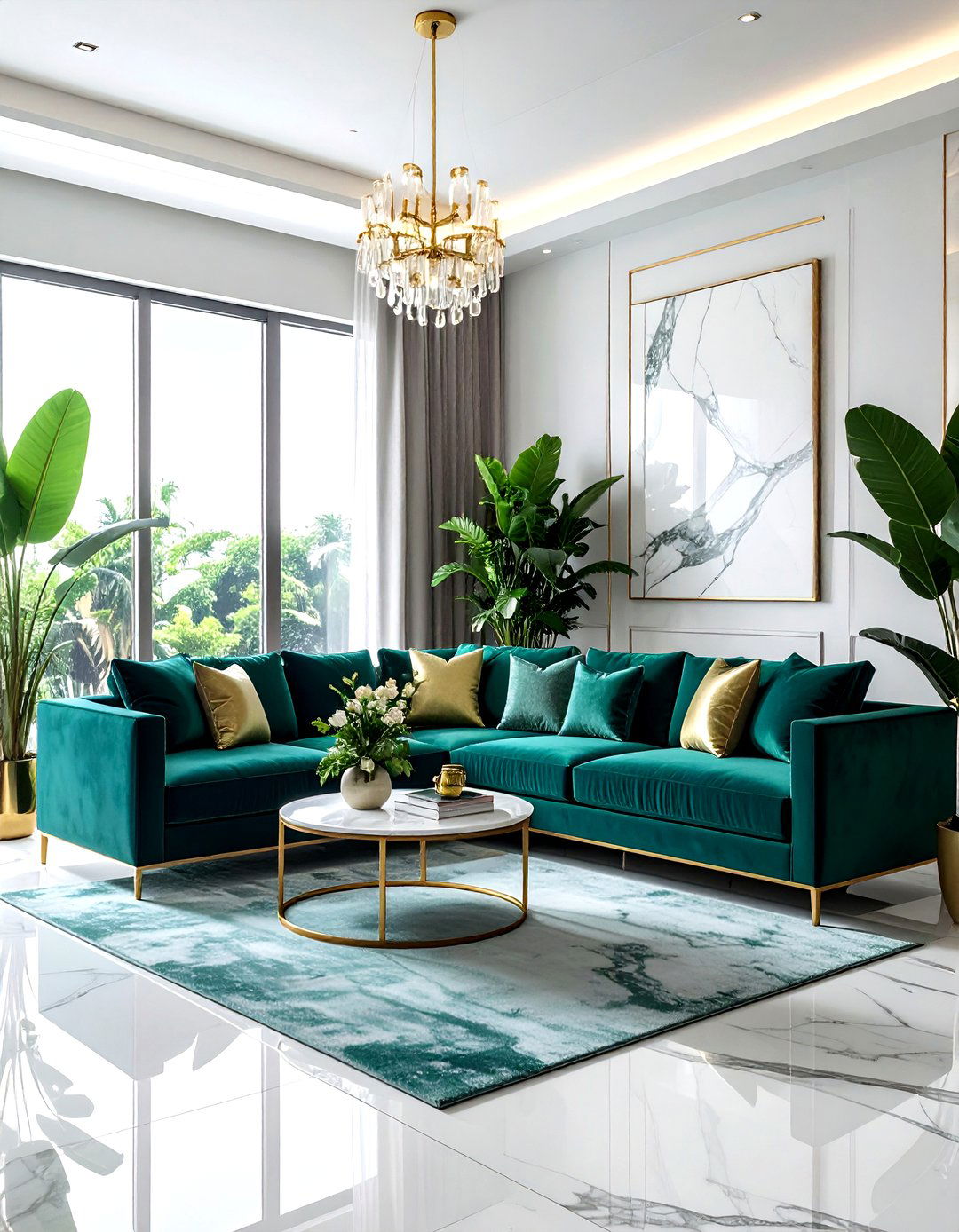 Teal And Emerald Green - 30 modern teal living room ideas