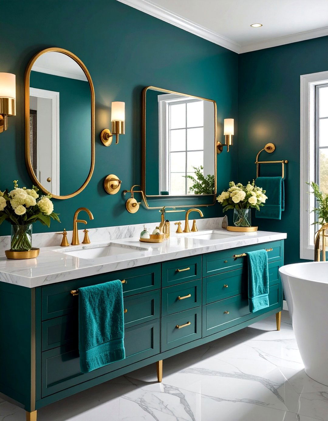 Teal And Gold Bathroom Decor - 30 teal bathroom ideas