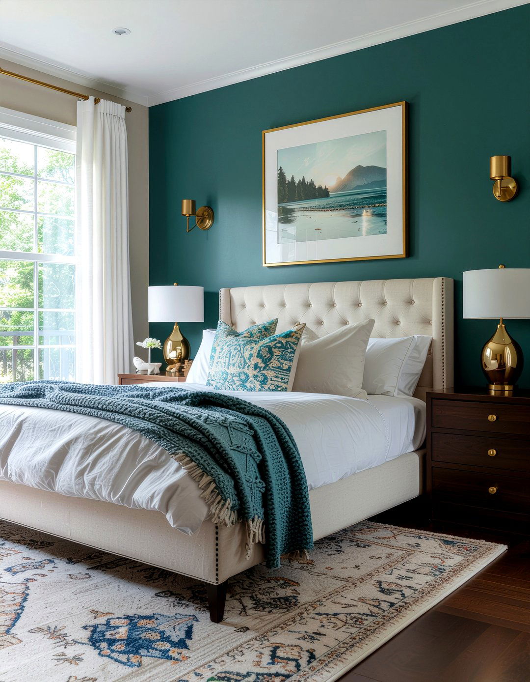 Teal And Gold Bedroom - 30 ocean themed bedroom ideas